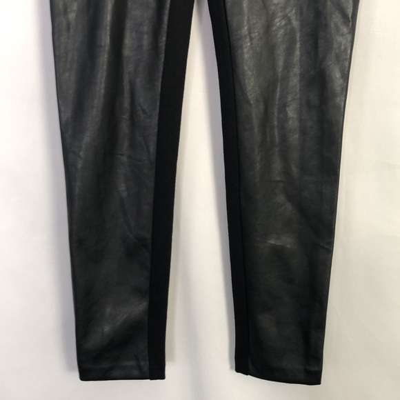 INC International Concepts  Skinny Pull On Pants Front Black Faux Leather Sz 2P - Picture 5 of 11